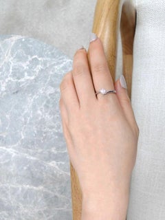 Clásico Anillo de compromiso solitario con diamante talla brillante redondo de 0,25 ct Oro blanco