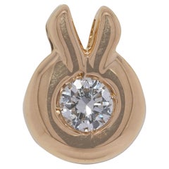 Classic 0.2ct Natural Diamond Pendant in 18K Yellow Gold
