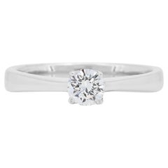Classic 0.31ct Diamond Solitaire Ring in 9K White Gold