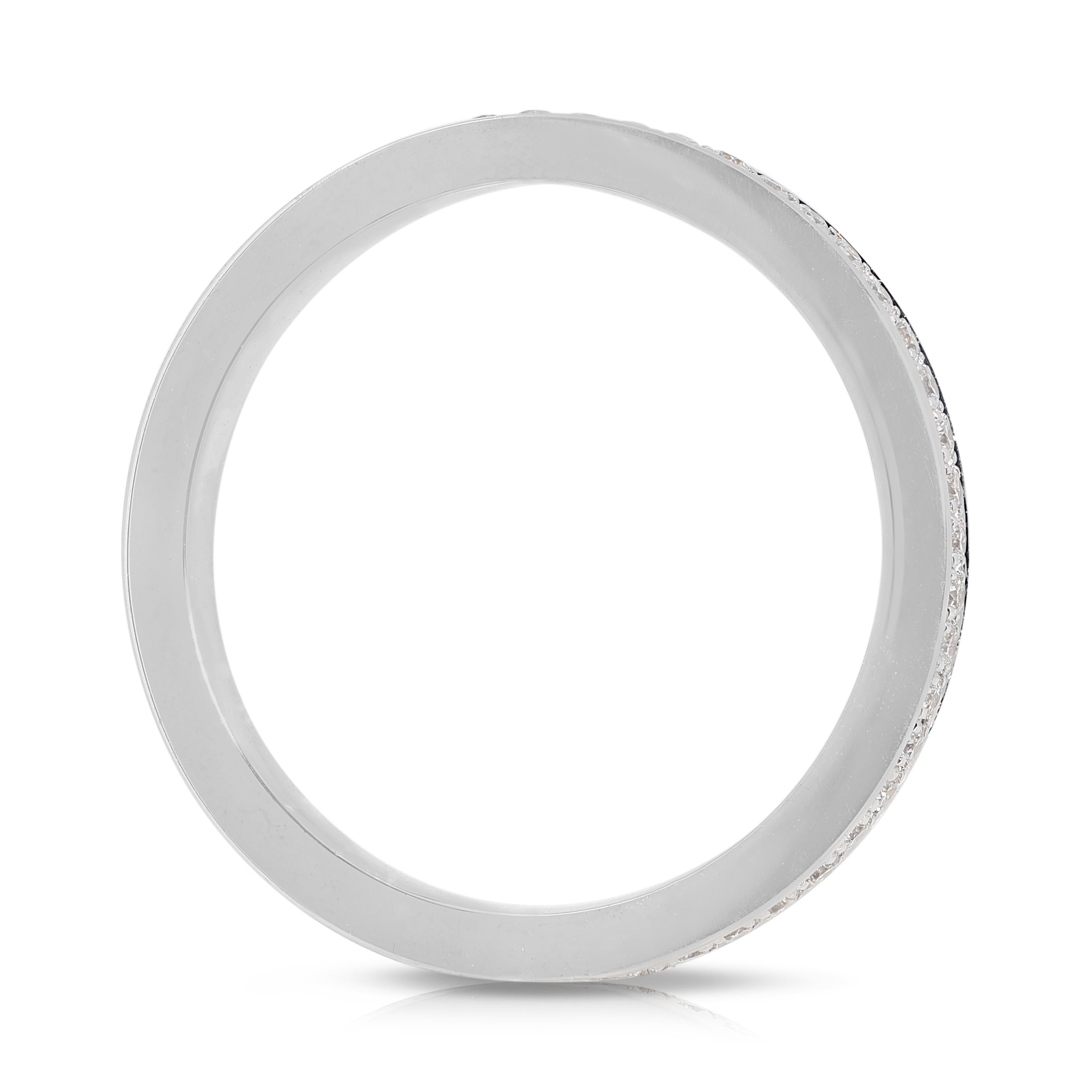 Classic 0.34ct Natural Diamond Eternity Ring in 18K White Gold 2