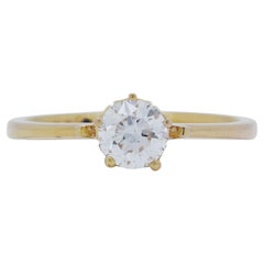 Classic 0.40ct Diamond Solitaire Ring in 18K Yellow Gold 