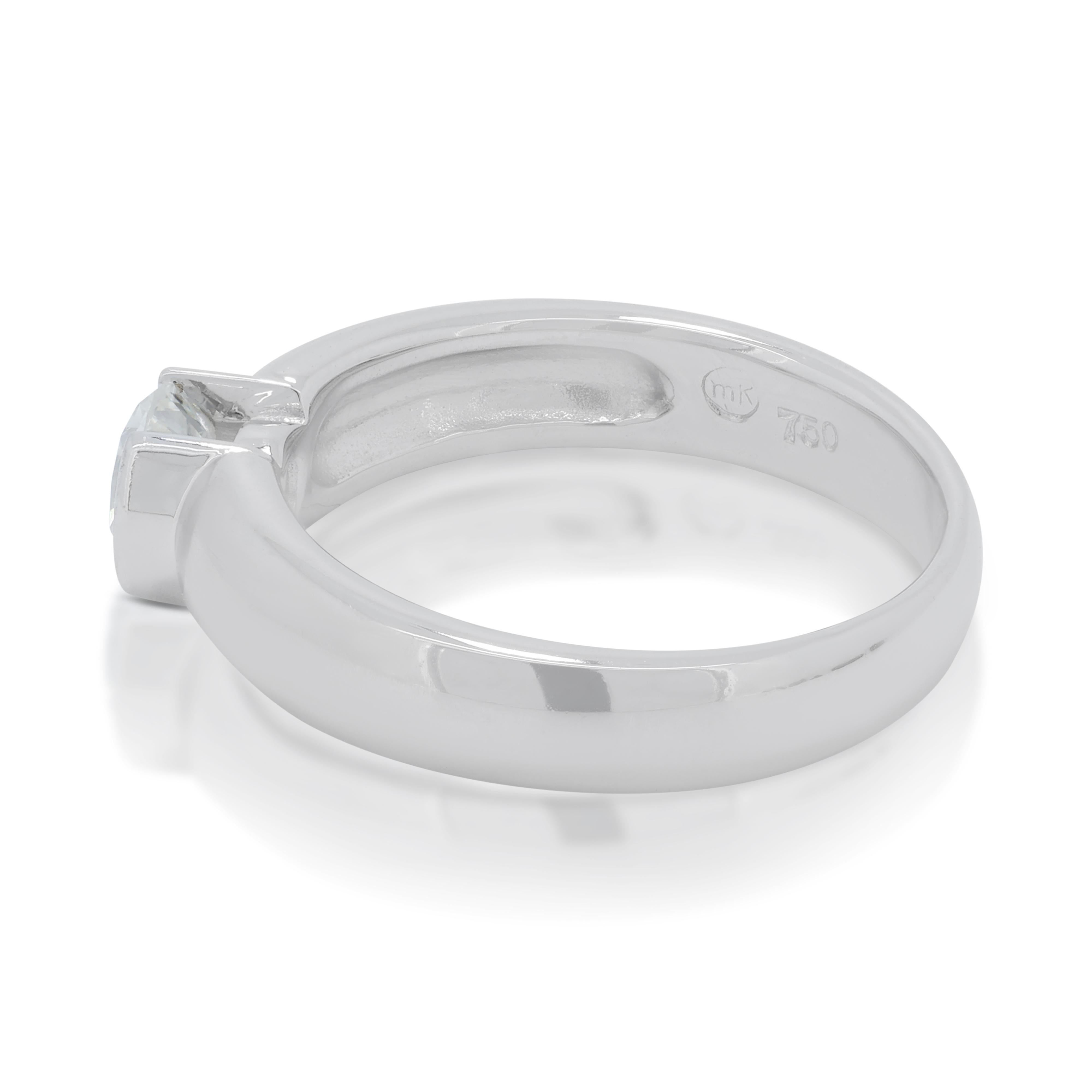 Round Cut Classic 0.43ct Diamond Solitaire Ring in 18K White Gold