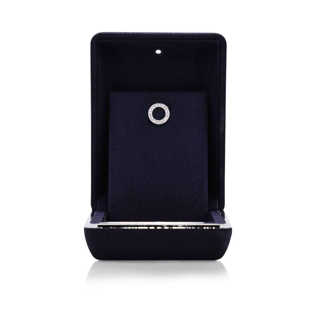 Classic 0.4ct Natural Diamond Pendant in 18K White Gold For Sale 2