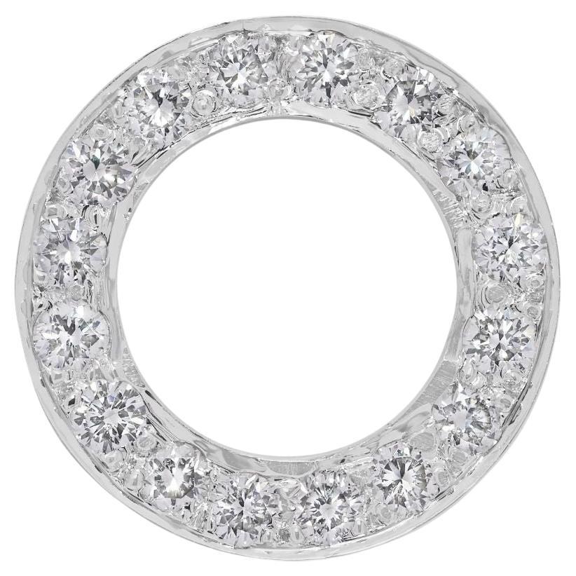 Classic 0.4ct Natural Diamond Pendant in 18K White Gold