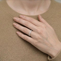 Classic 0.60ct Natural Diamond Six-Stone Ring in 18K White Gold