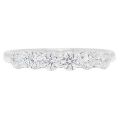 Classic 0.60ct Natural Diamond Six-Stone Ring in 18K White Gold