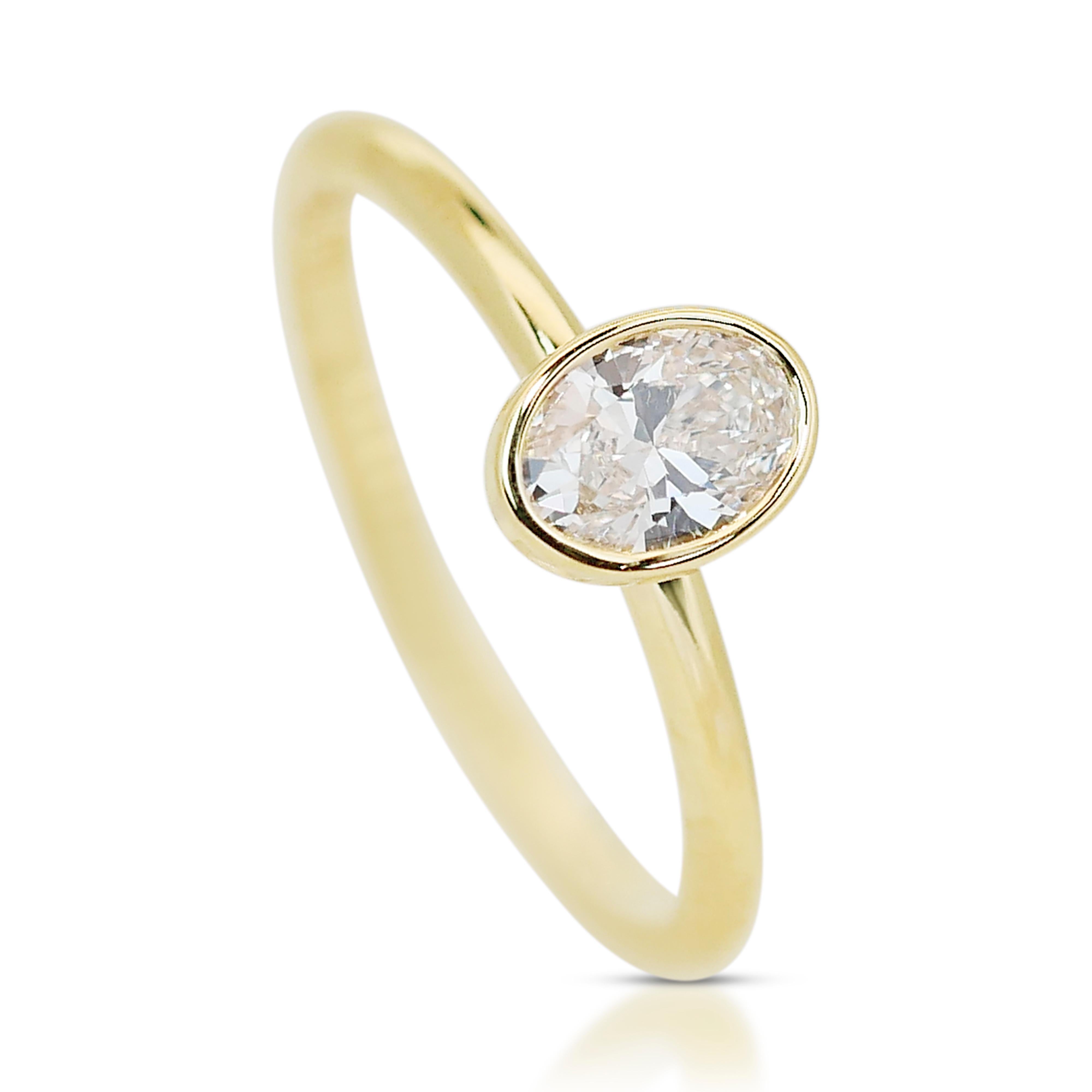 Anello classico con doppio eccellente diamante taglio ideale da 0,71 ct. in vendita 1