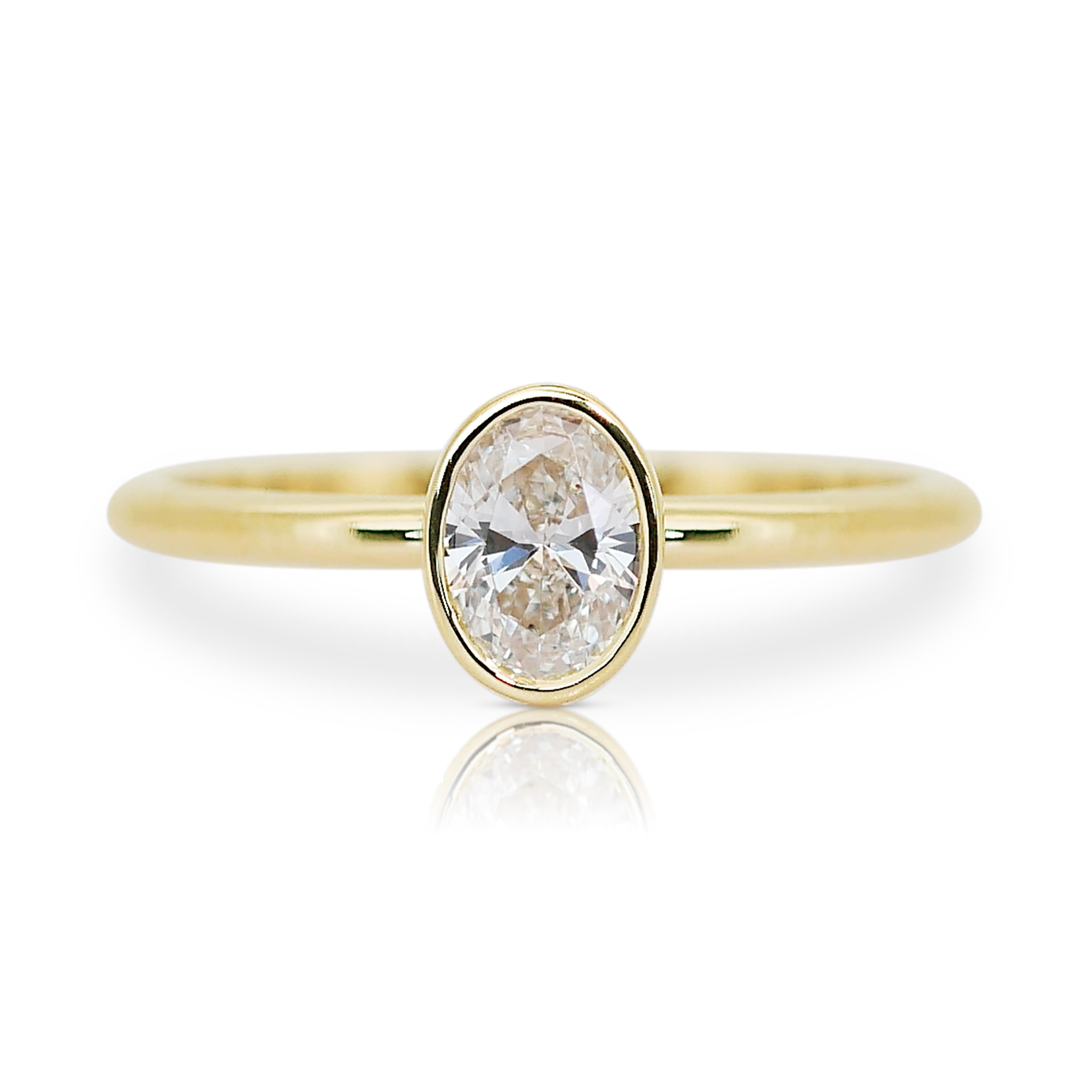 Anello classico con doppio eccellente diamante taglio ideale da 0,71 ct. in vendita 3