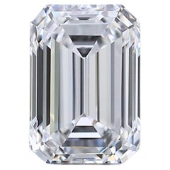 Diamant classique de 0.71 carat taille émeraude idéale - certifié GIA