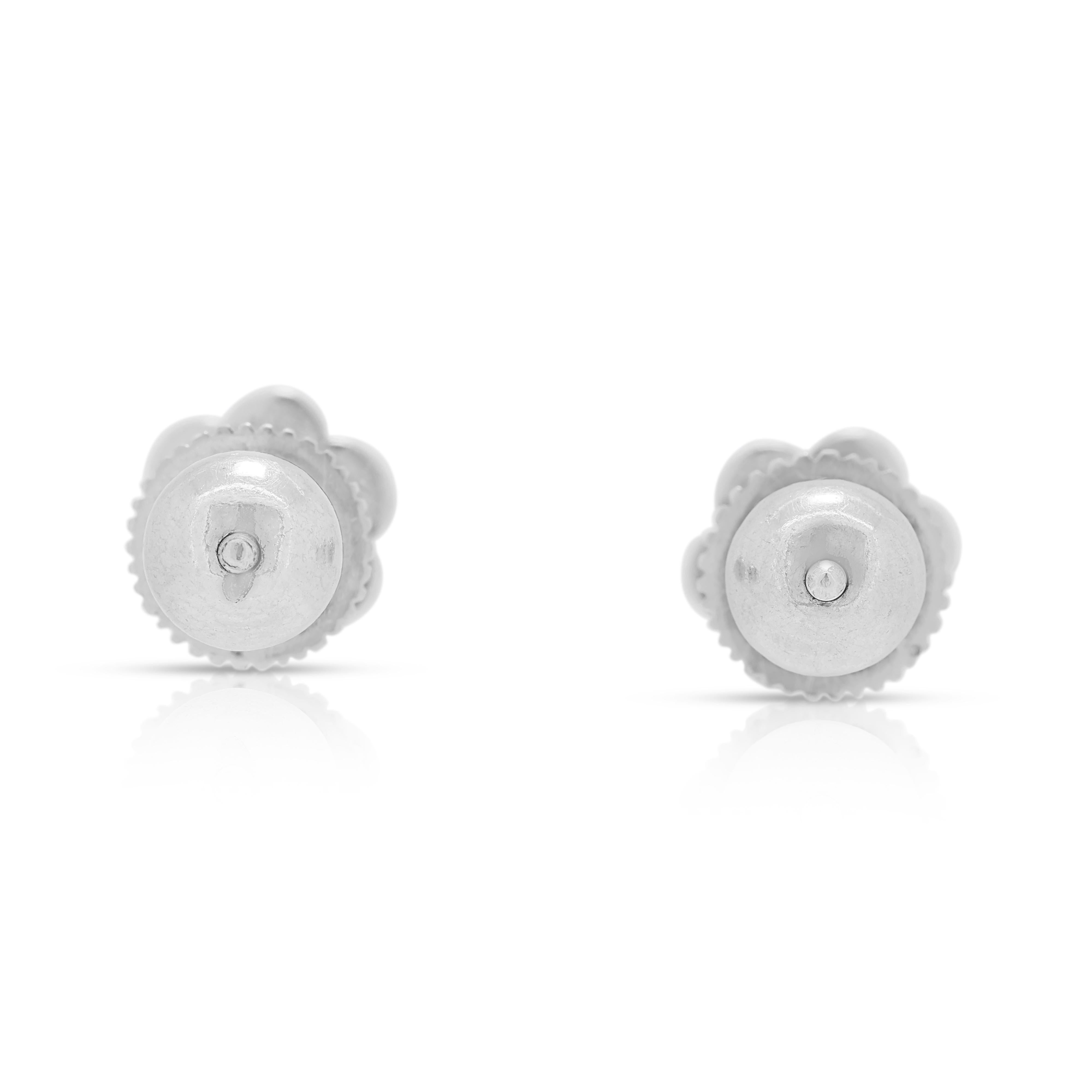 Classic 0,7ct natürliche Diamanten Ohrstecker aus Platin 2