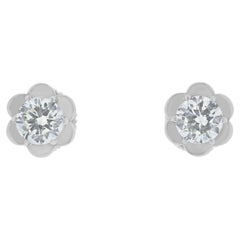Classic 0,7ct natürliche Diamanten Ohrstecker aus Platin