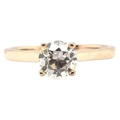 0.82 carat diamond ring Classic 0.82 Carat European Cut Diamond Solitaire Ring 14 Karat Yellow Gold