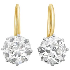 Classic 1.23 and 1.15 Carat Old European Diamond Earrings by Hancocks