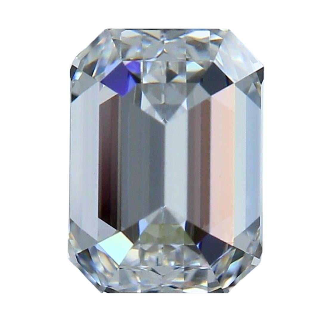  Diamant classique de 1,00 carat taille émeraude idéale - certifié GIA Pour femmes 