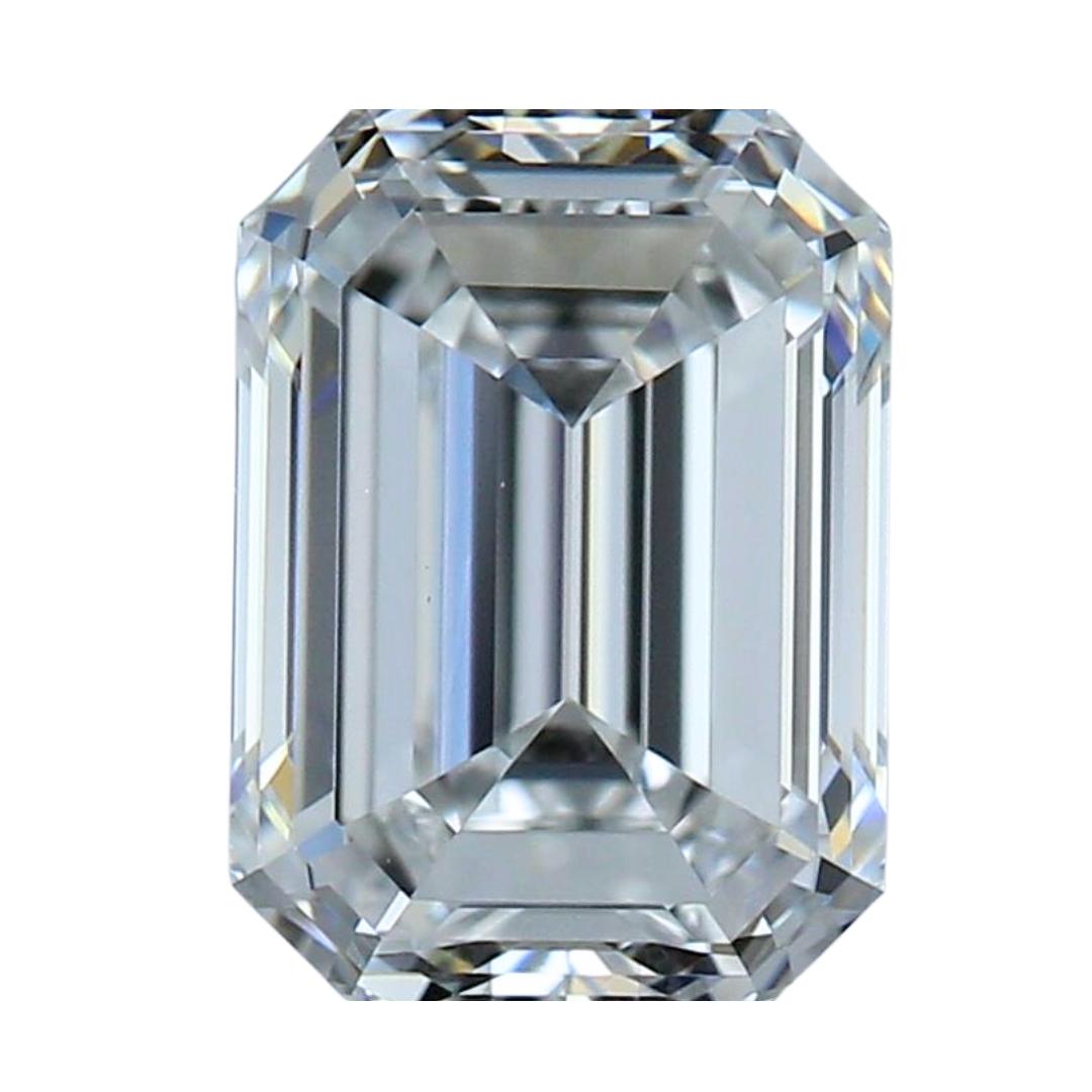 Diamant classique de 1,00 carat taille émeraude idéale - certifié GIA 2