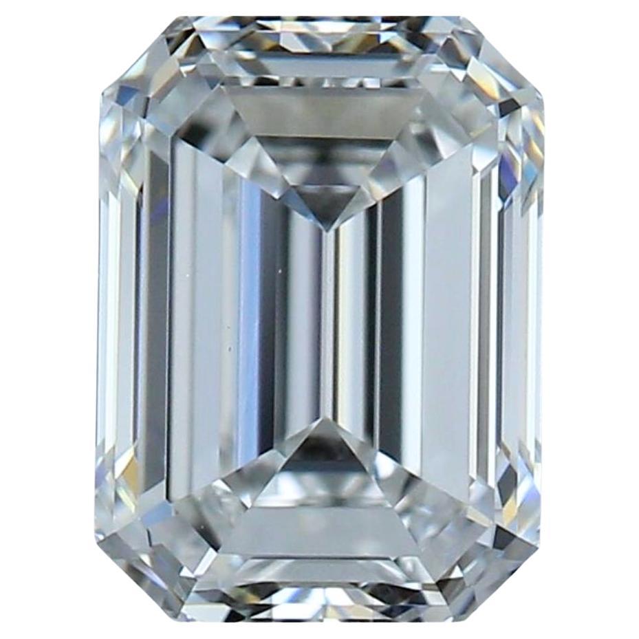 Diamant classique de 1,00 carat taille émeraude idéale - certifié GIA