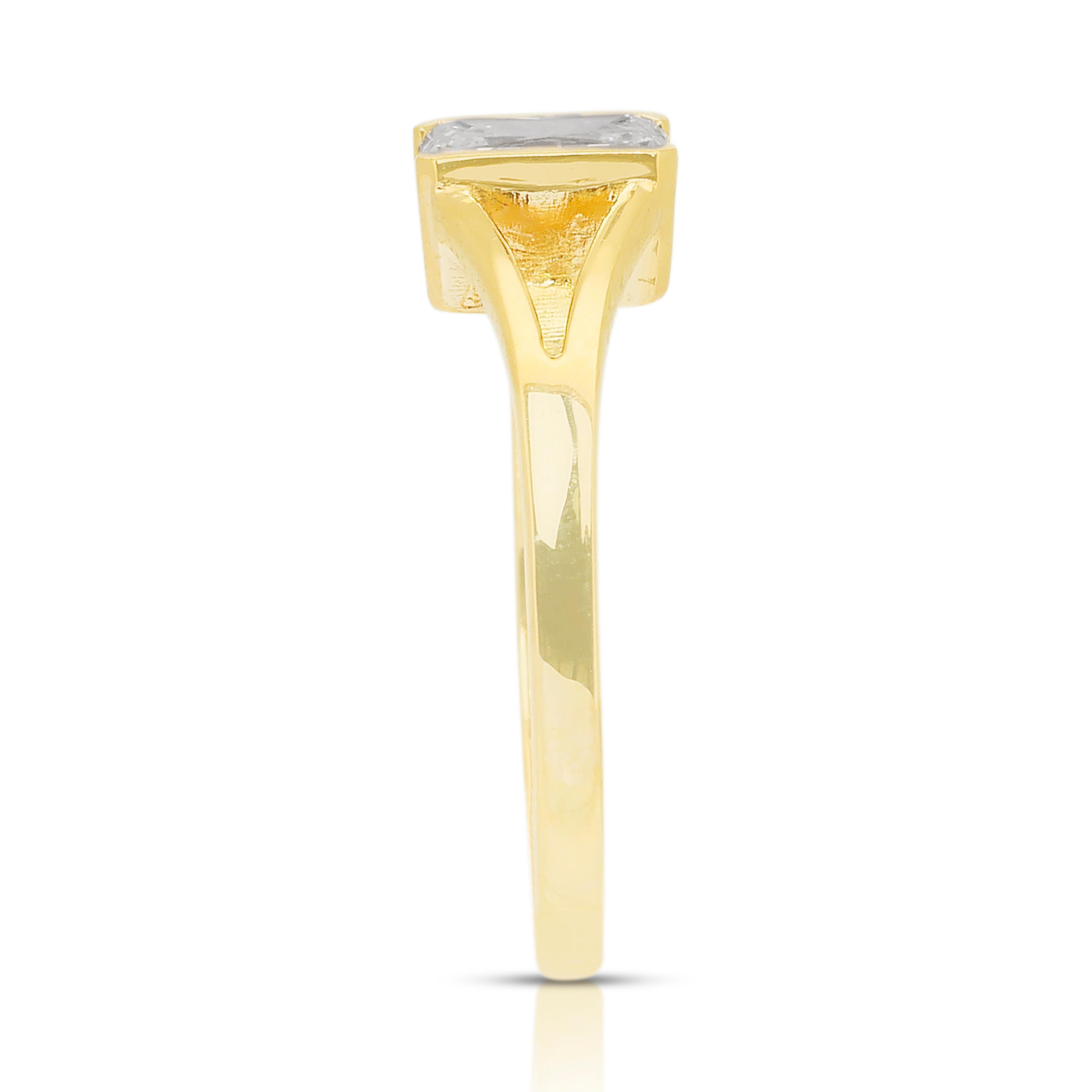 Klassischer 1,01ct Diamant Solitär Ring in 18k Gelbgold - IGI zertifiziert im Angebot 2