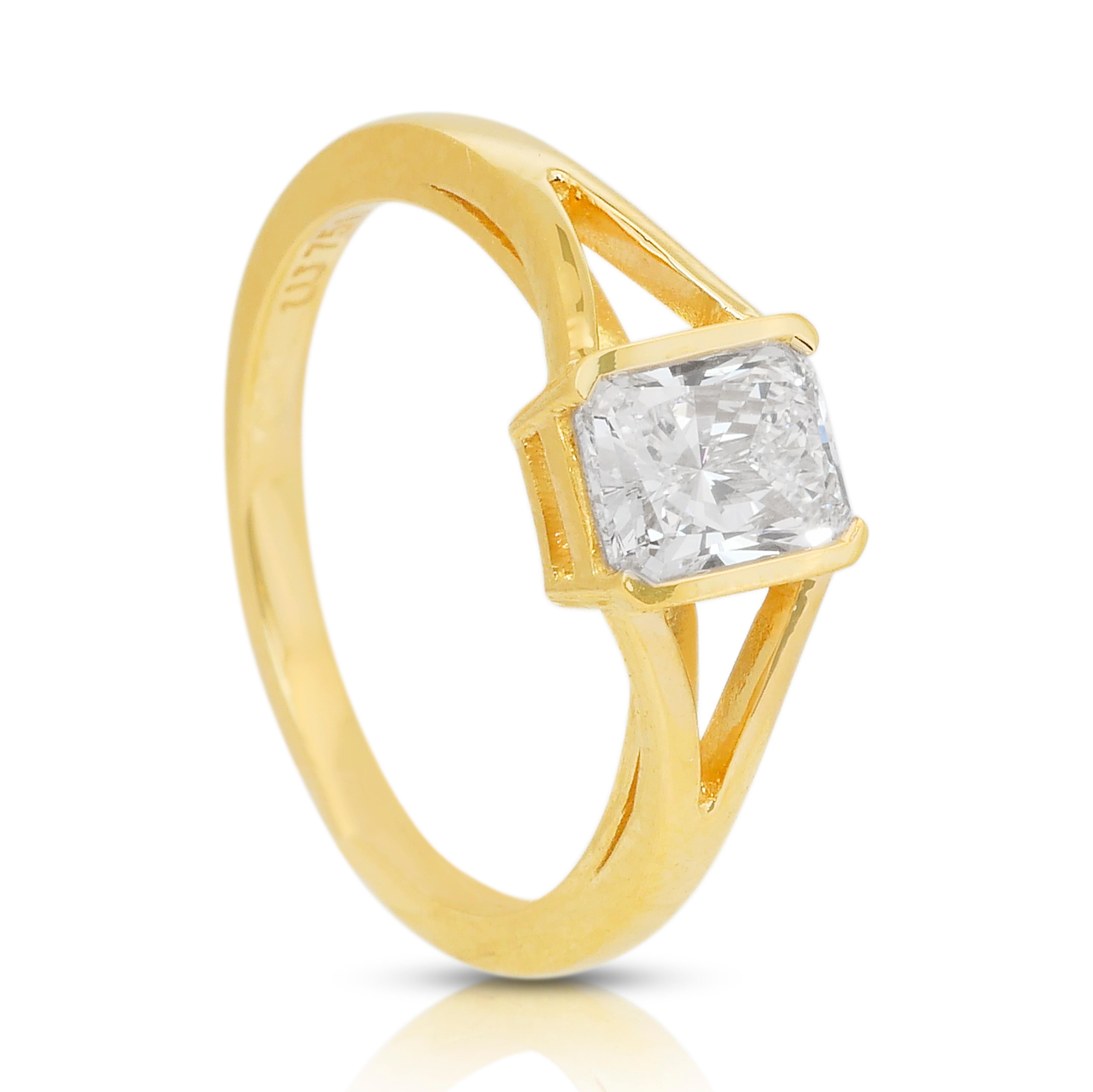 Klassischer 1,01ct Diamant Solitär Ring in 18k Gelbgold - IGI zertifiziert im Angebot 3