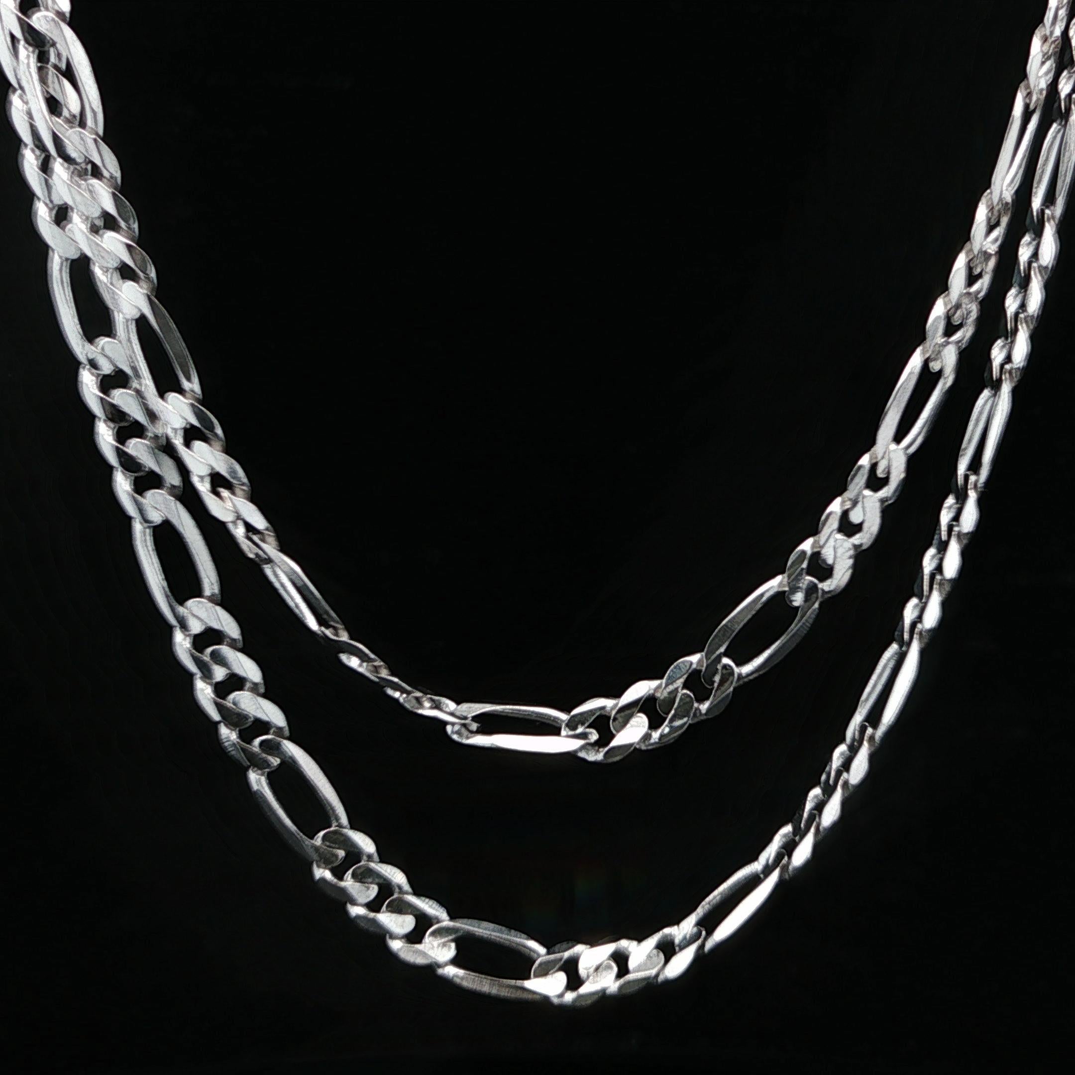 Femenino o masculino Collar Clásico de Cadena de Eslabones Fígaro de 4,2 mm y 20