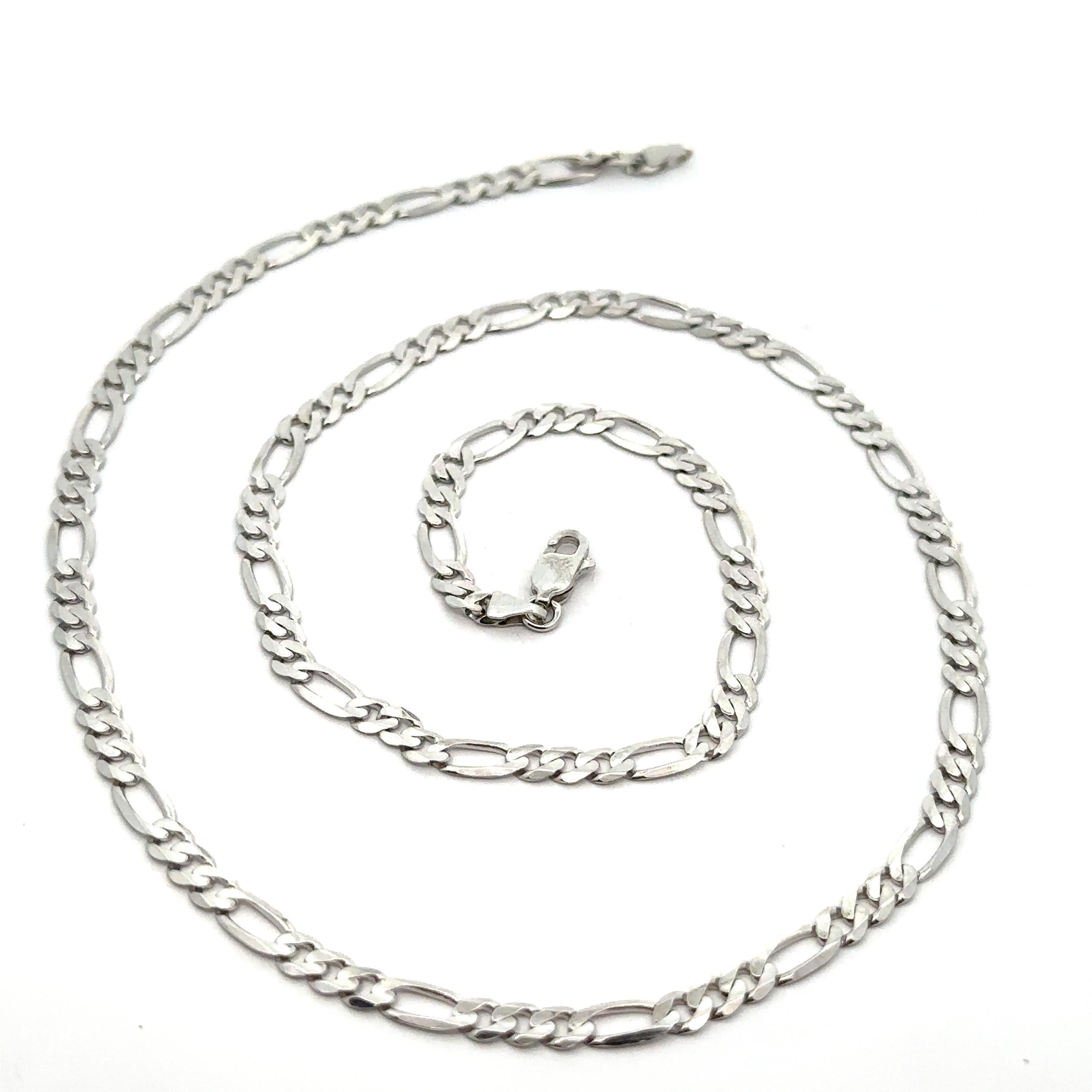 Collar Clásico de Cadena de Eslabones Fígaro de 4,2 mm y 20