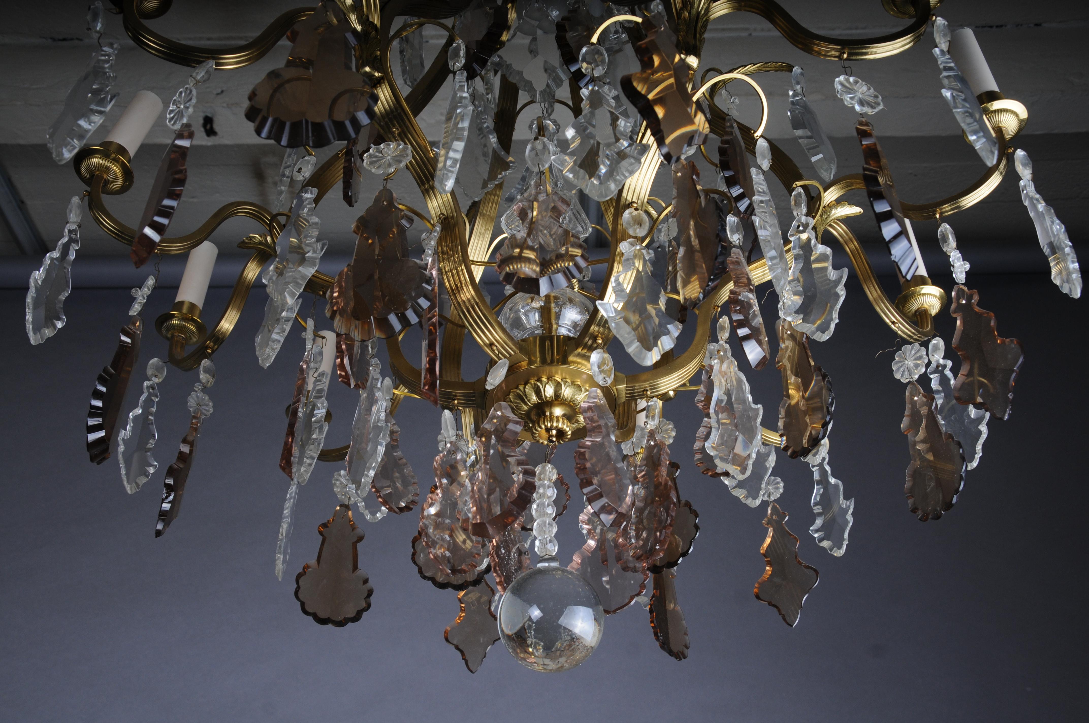 Lampadario classico a 13 luci in cristallo francese, Barocco/Luigi XV in vendita 7