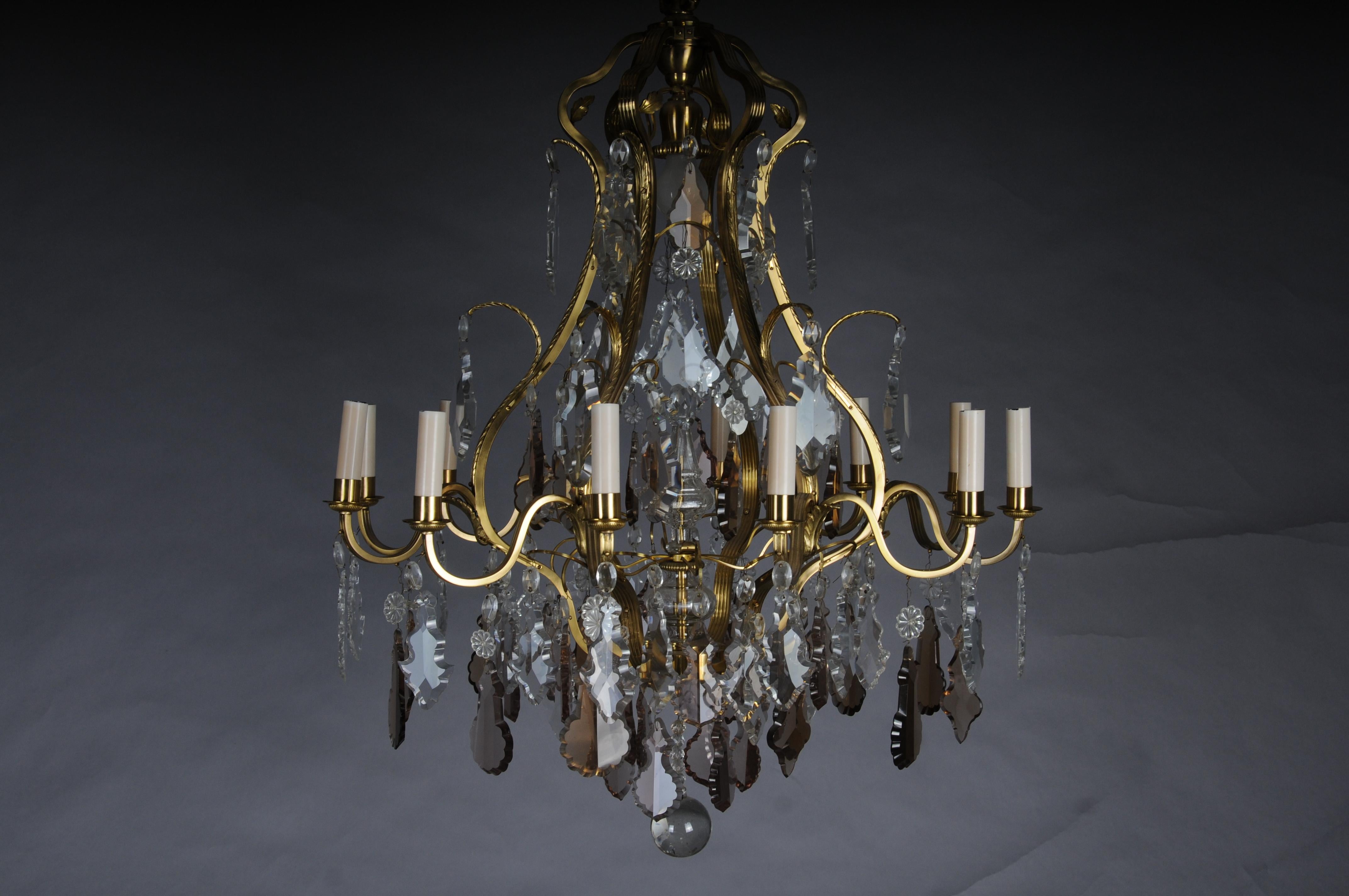 Lampadario classico a 13 luci in cristallo francese, Barocco/Luigi XV In condizioni buone in vendita a Berlin, DE
