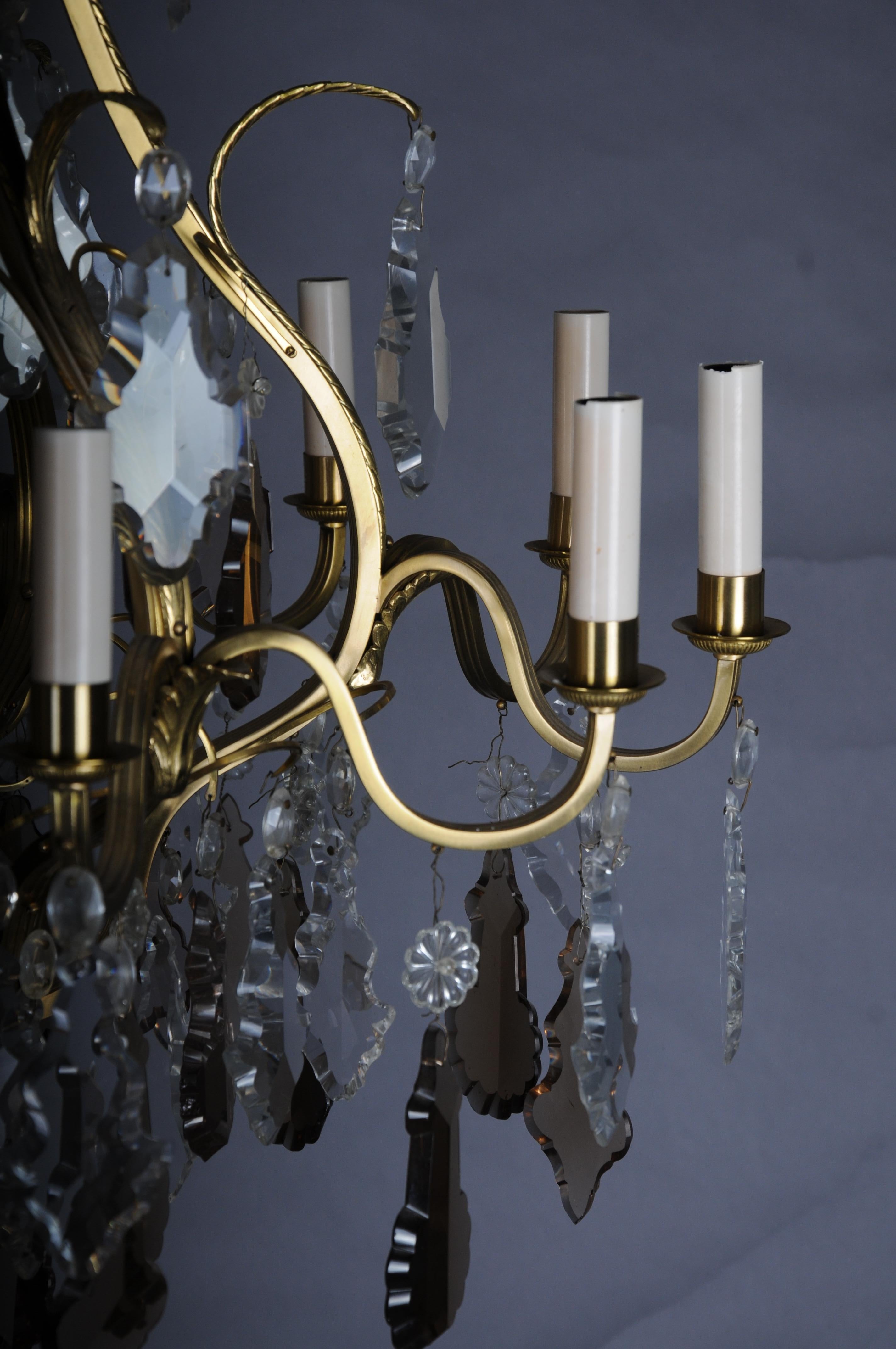 Lampadario classico a 13 luci in cristallo francese, Barocco/Luigi XV in vendita 2