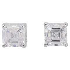 Classic 1.40ct Diamonds Stud Earrings in 18k White Gold - GIA Certified