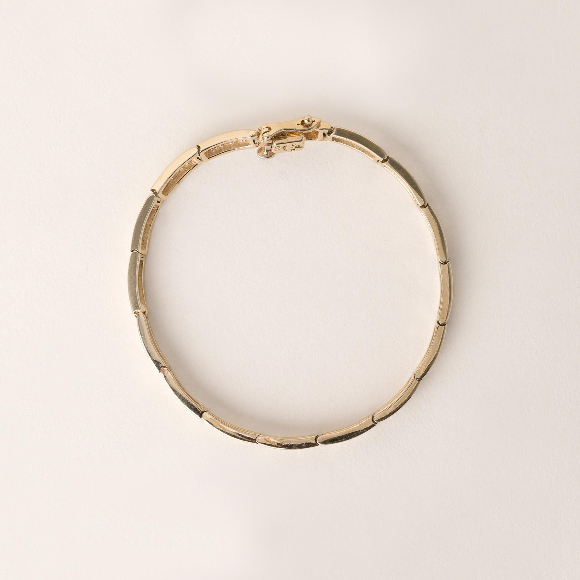 Pulsera de tenis clásica de oro de 14 quilates con canal de diamantes de 2 quilates, tamaño 7,25 pulgadas Corte redondo en venta