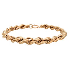 Classic 14K Gold Rope Chain Bracelet Perfect for Stacking and Unisex Wear