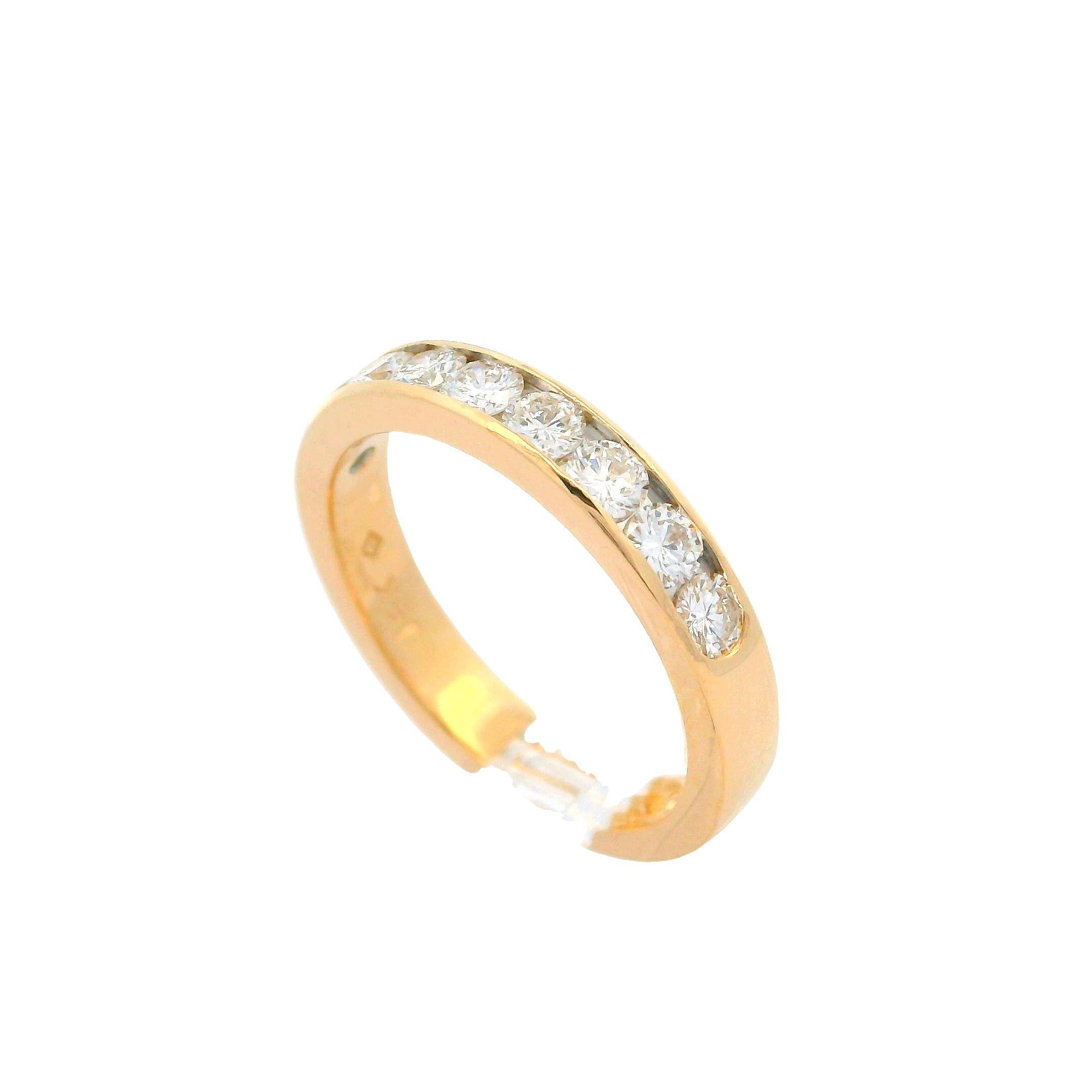 Classic 14k Gelbgold 0,70ctw Diamant 3,25mm Kanal Hochzeit Band Ring im Zustand „Hervorragend“ im Angebot in Montclair, NJ