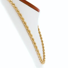 Collana classica in oro giallo 14K da 20" con spessore di 5,7 mm, solida e lucida, A Link