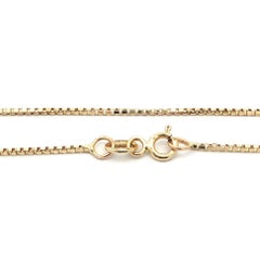 Classic 14k Yellow Gold 25" Long Box Link Chain Necklace w/ Spring Ring Clasp