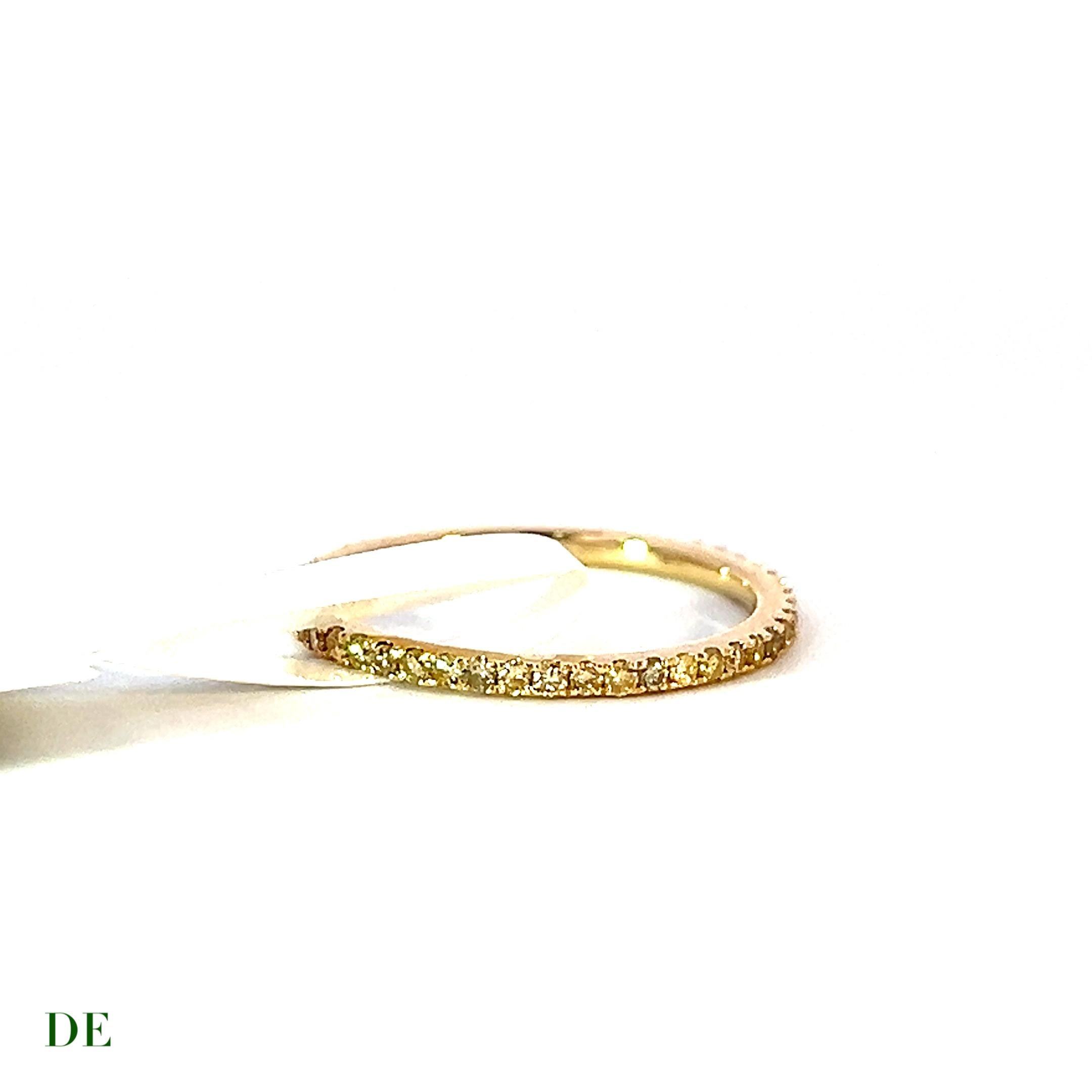 Classic 14k Yellow Gold .42 Carat Round Golden Diamond Eternity Band Ring

Introducing the Classic 14k Yellow Gold Round Golden Diamond Eternity Band Ring, a timeless piece that embodies elegance and sophistication. This exquisite ring features a