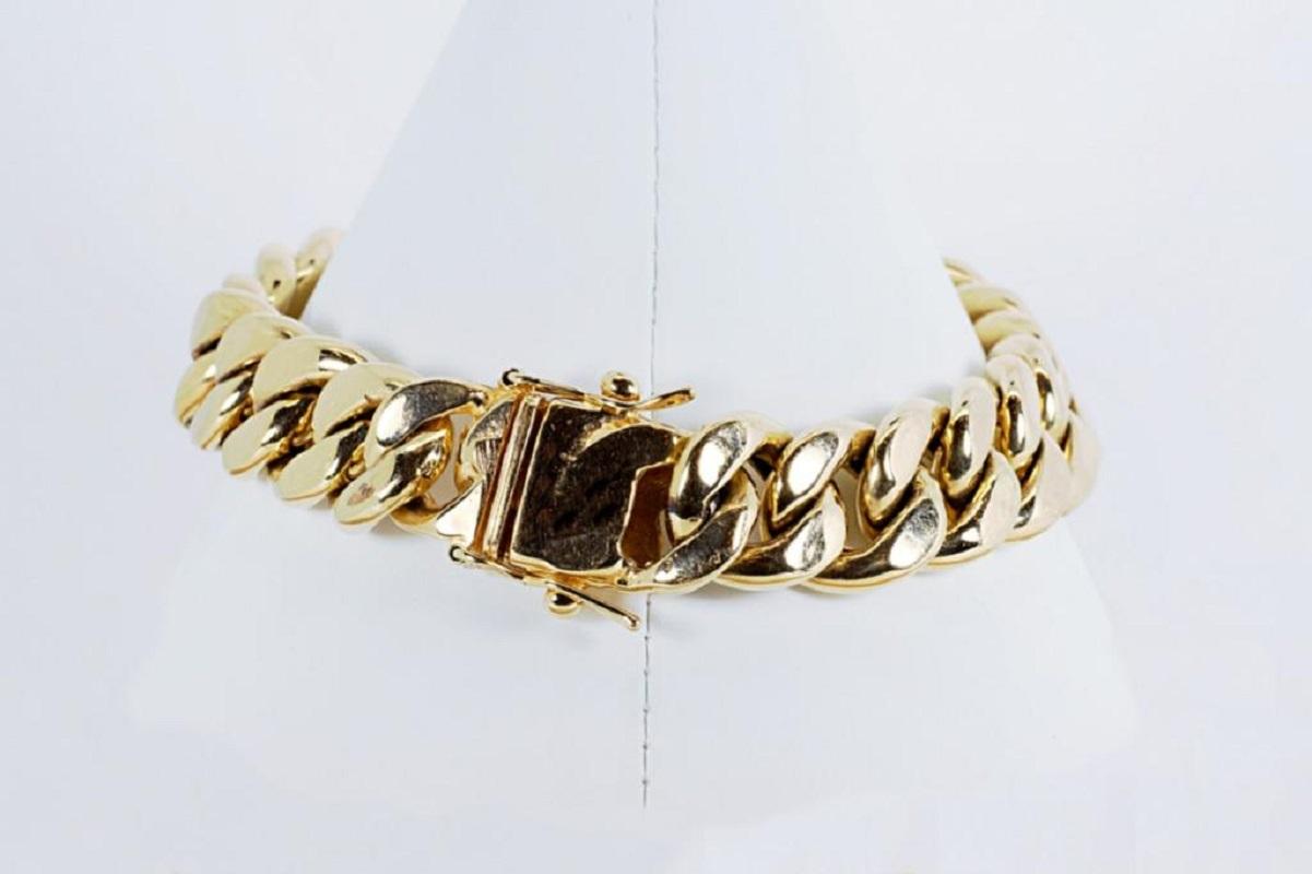 Klassisches Armband aus 14 Karat Gelbgold im Zustand „Neu“ in רמת גן, IL