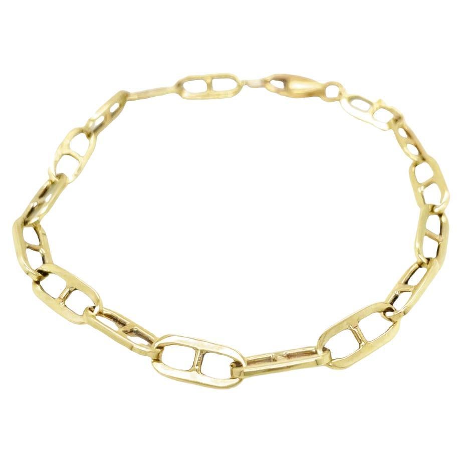 Classic 14K Yellow Gold Mariner Anchor Link Bracelet