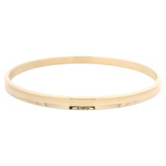 Classic 14k Yellow Gold Polished Concave Stackable Slip On Bangle Bracelet