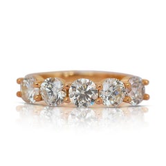 Classic 1.50ct Diamonds 5-Stone Ring in 14k Yellow Gold - IGI Certified