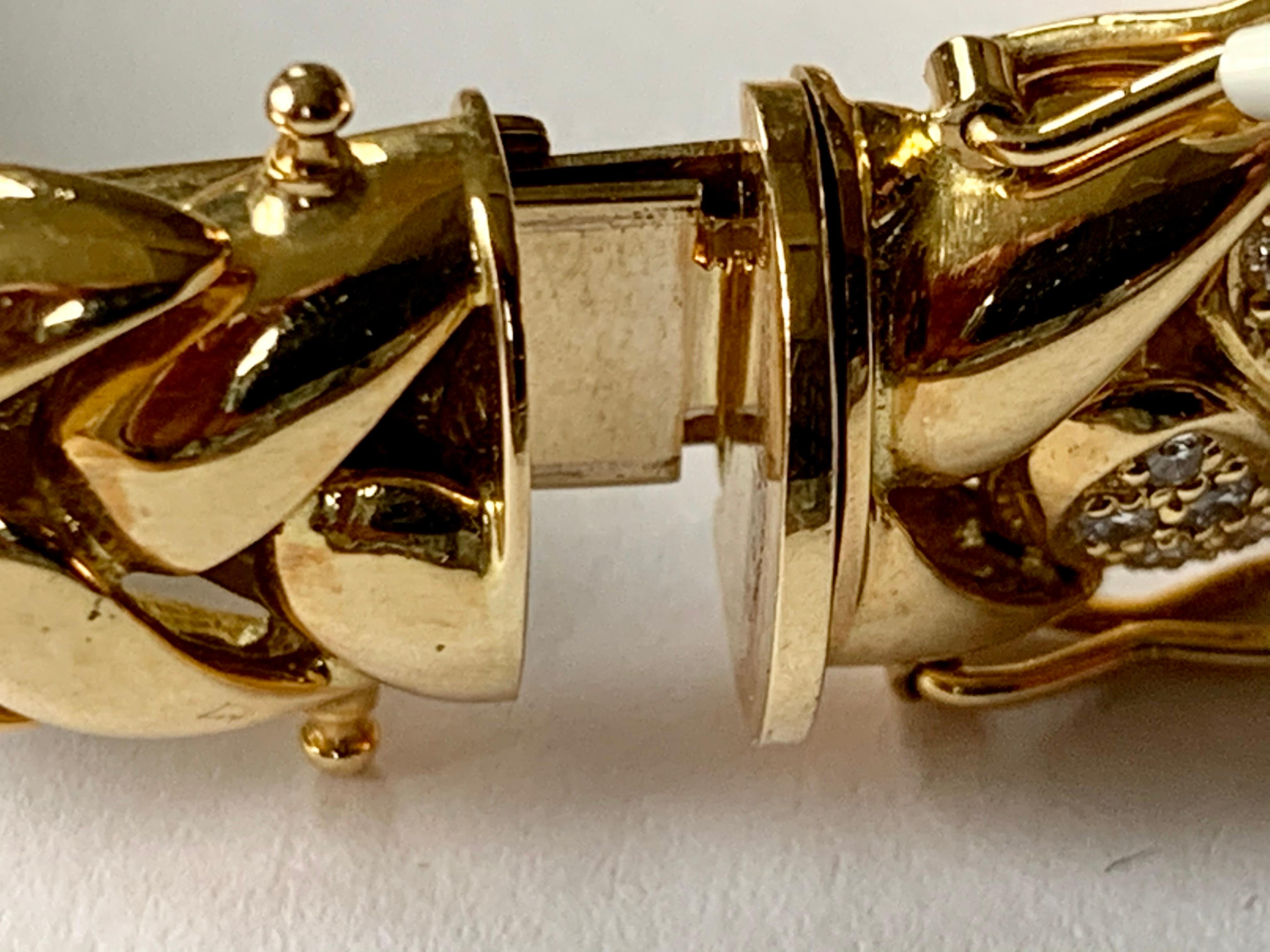 Bracelet classique en or jaune 18 carats avec diamants par Gübelin, Suisse Excellent état - En vente à Zurich, Zollstrasse