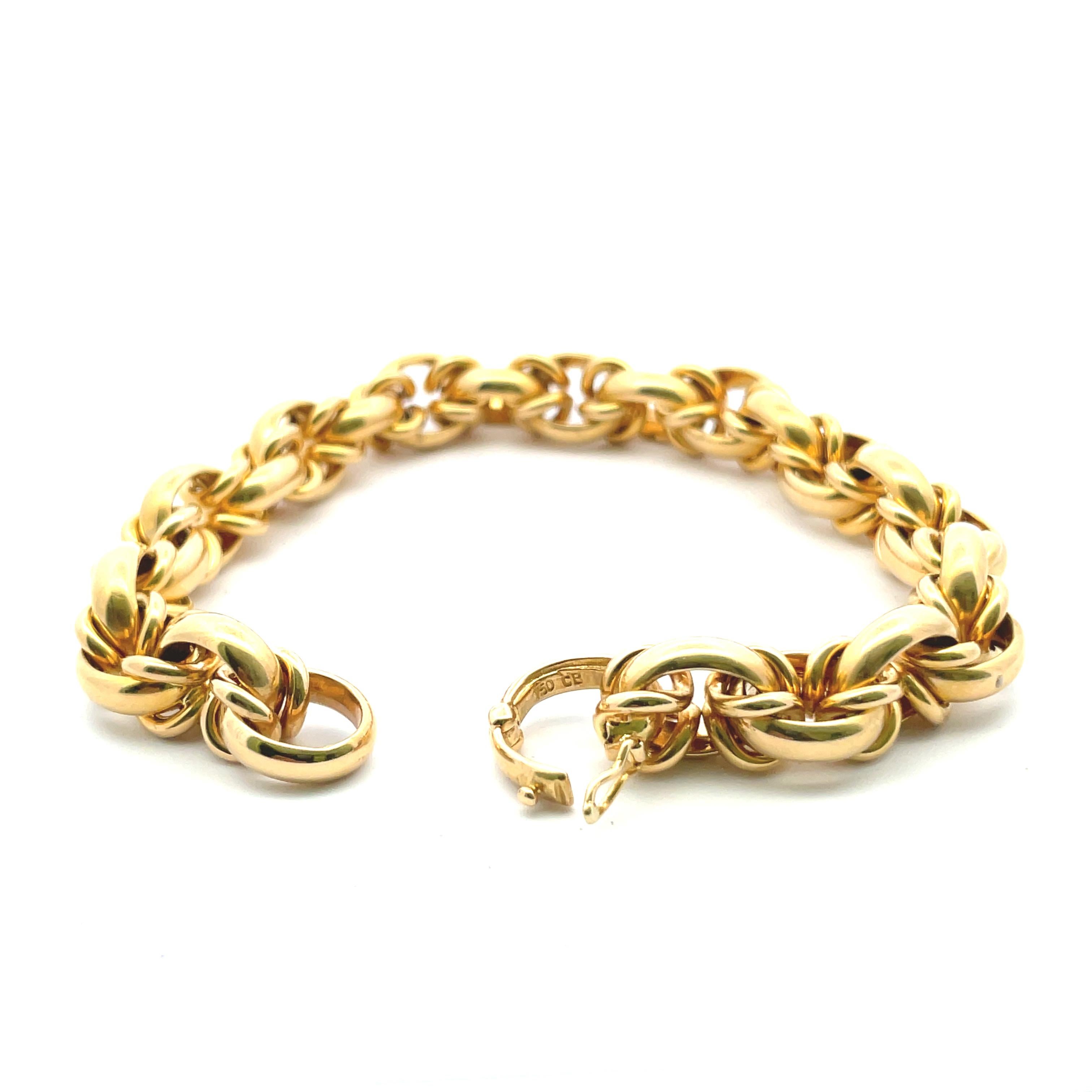Classic 18K Kette A Link Armbänder im Zustand „Gut“ in New York, NY