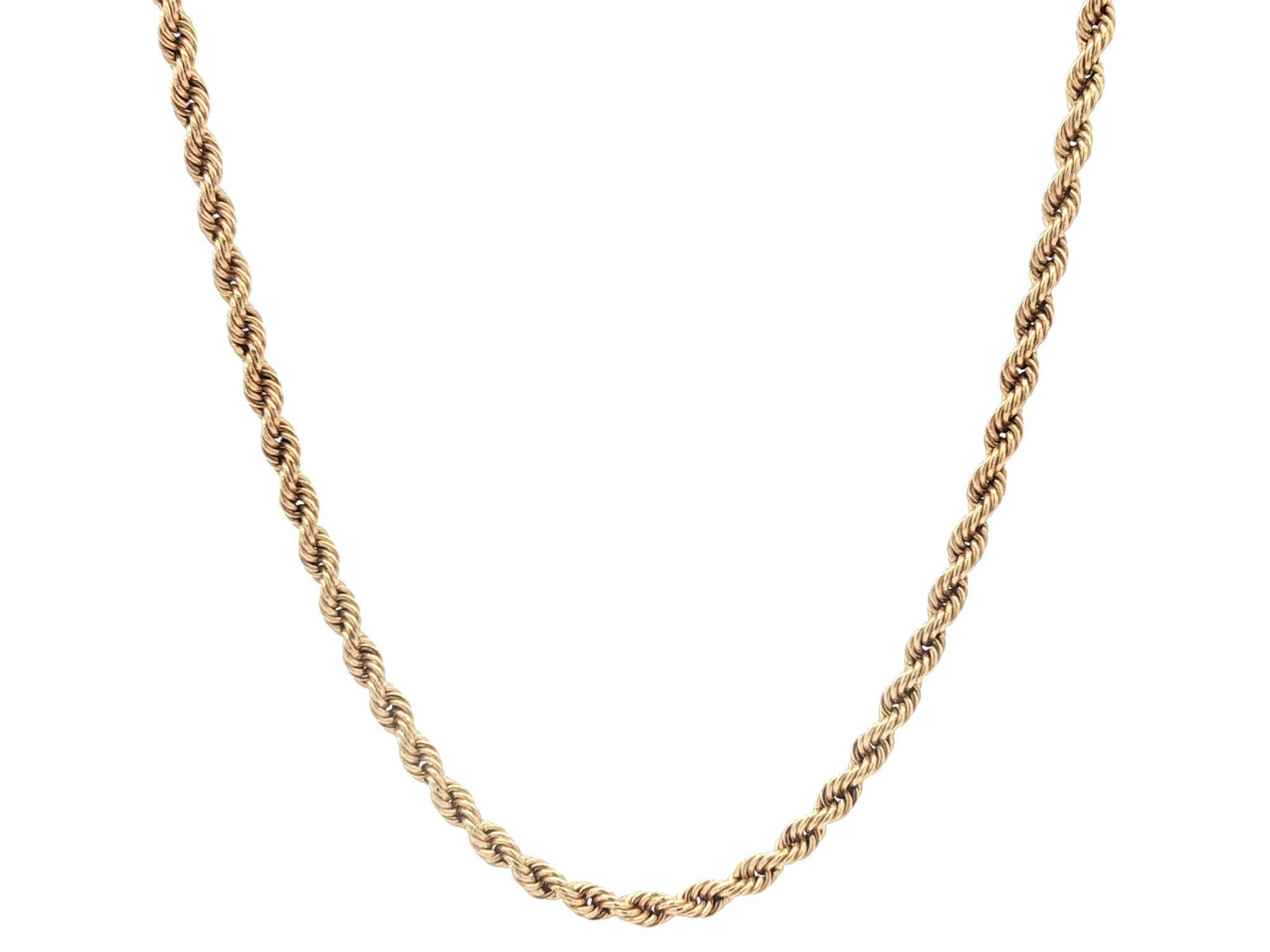 Collier classique en or jaune 18k à maillons de corde de 17,5 mm avec fermoir à anneau à ressort Bon état - En vente à Montclair, NJ