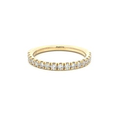 Classic 18k Yellow Gold .34ctw Round Brilliant Diamond Stack Band Ring