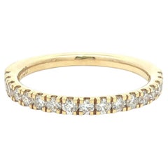 Classic 18k Yellow Gold .34ctw Round Brilliant Diamond Stack Band Ring
