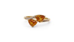Classic 18k Yellow Gold Ring w/ 1.52 ct Natural Sapphire and Diamonds IGI Cert