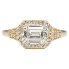 Classic Ring aus 18 Karat Gelbgold mit 1,67 Karat natürlichen Diamanten, AIG-Zertifikat