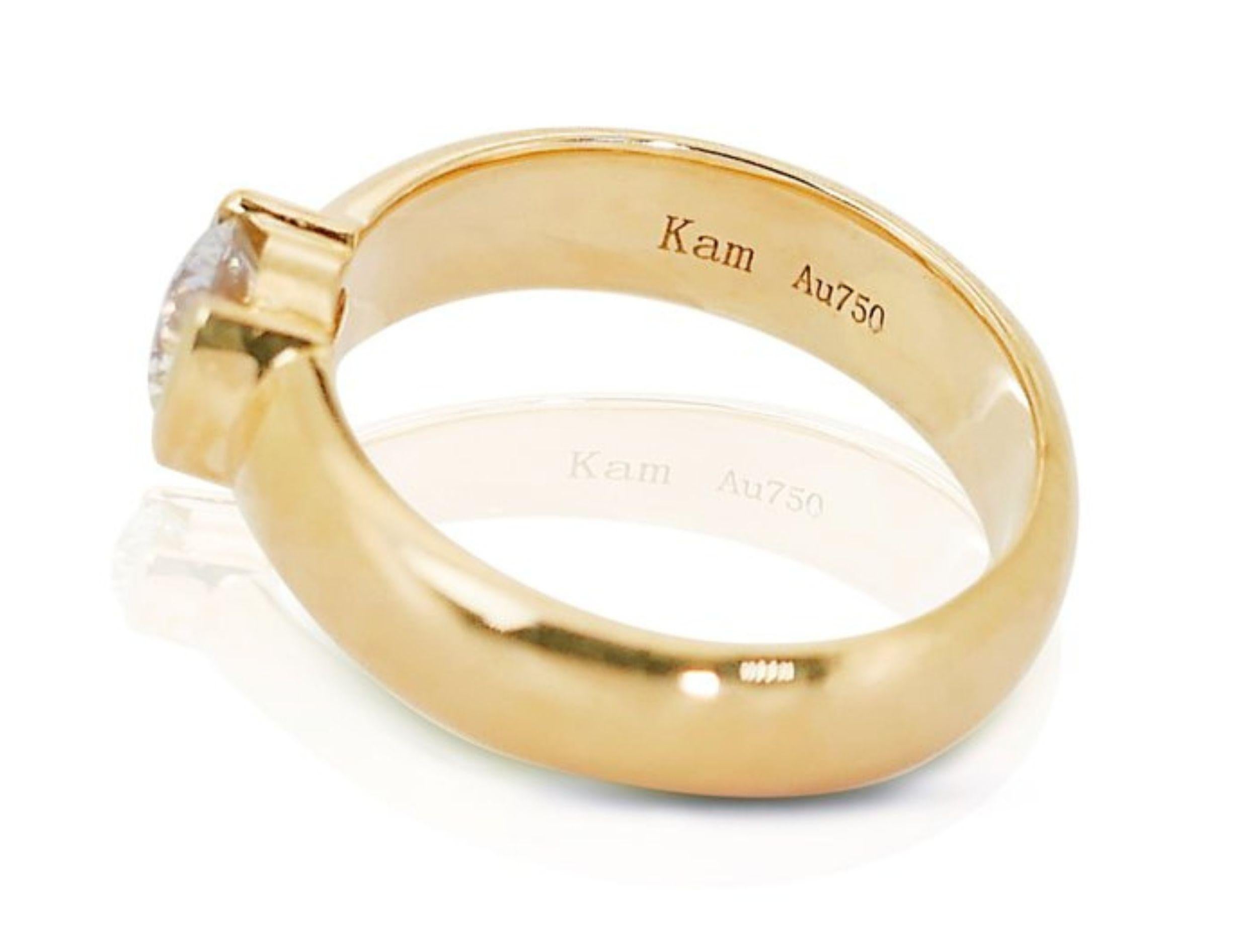 Classic 18K Gelbgold Solitär Ring 5