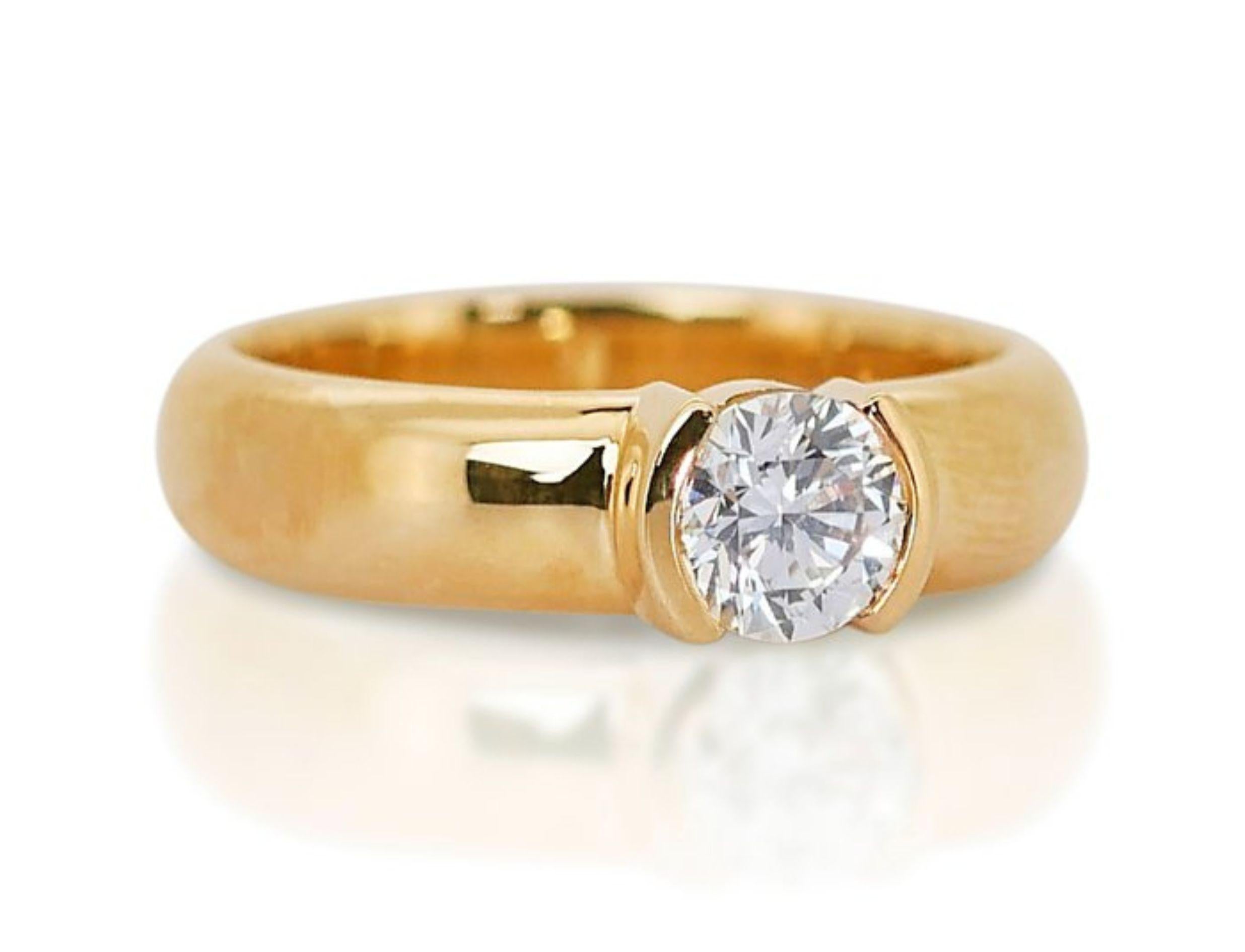 Classic 18K Gelbgold Solitär Ring 3