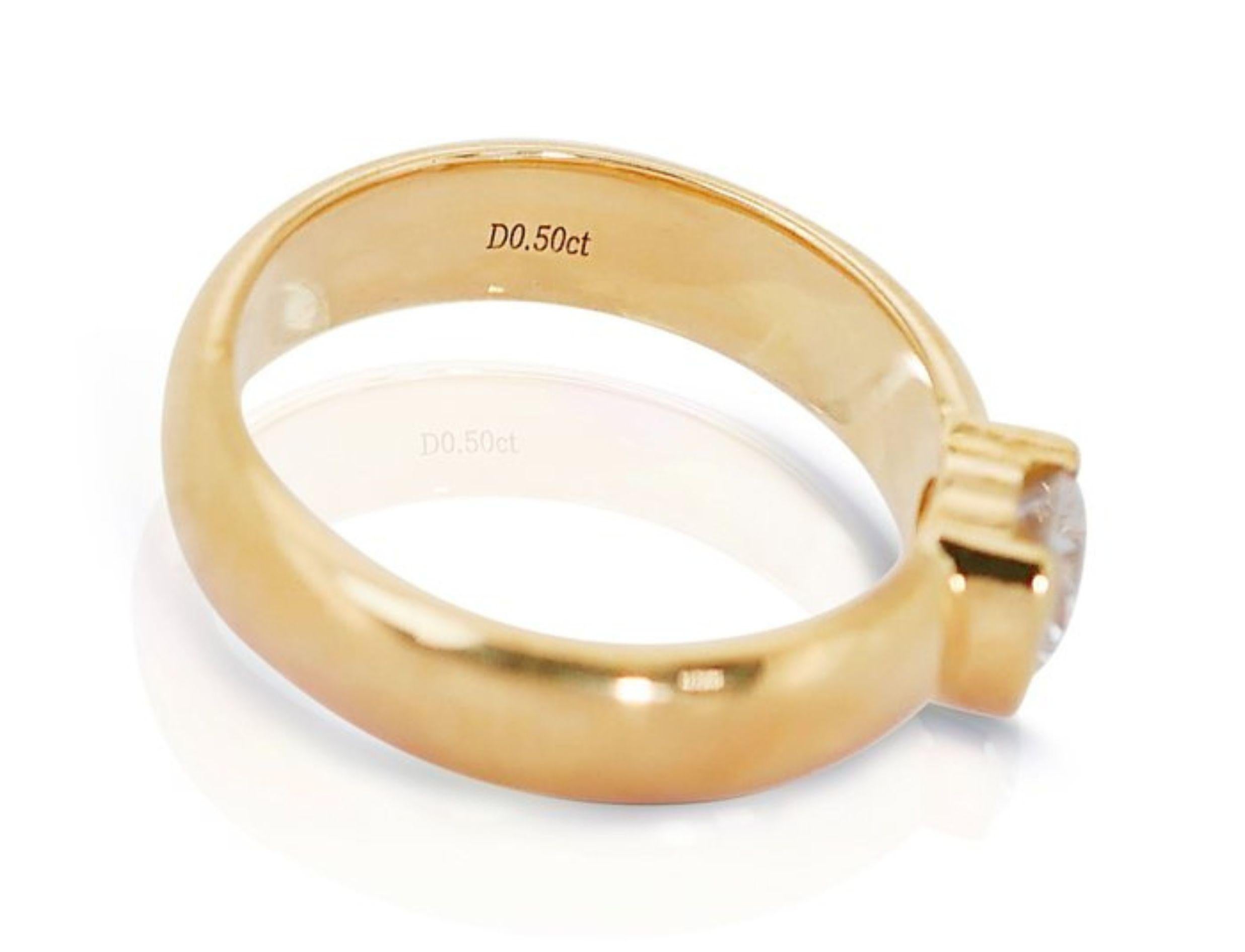 Classic 18K Gelbgold Solitär Ring 4