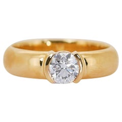 Classic 18K Gelbgold Solitär Ring
