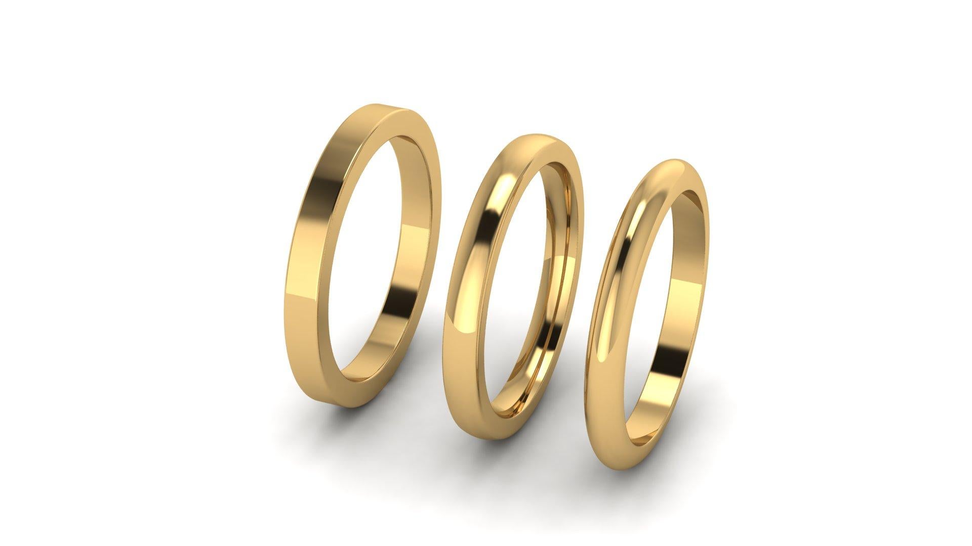 Im Angebot: Classic 18k Gelbgold Ehering für Mann und Frau () 2